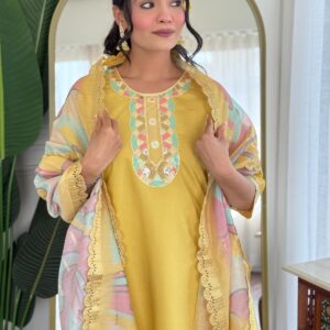 Sunlit Grace Vatican Silk Suit Set