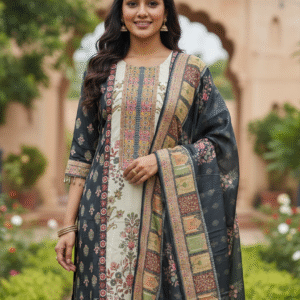 Sunehri Aangan Crepe Suit Set